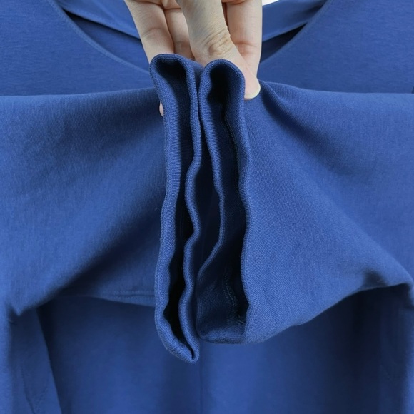 Club Monaco Blue 3/4 Sleeve Swing Ponte Top Size M - Picture 4 of 7